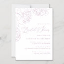 Search for lilac bridal shower invitations Typography