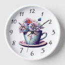 Search for teacup clocks Flowers