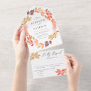 Search for watercolor foliage wedding invitations Autumn