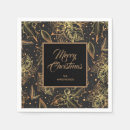 Search for black floral napkins Black and gold