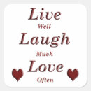 Search for live laugh love stickers Quote
