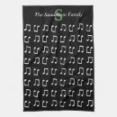 Search for music tea towels Black and white