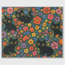 Search for black floral print wrapping paper Seamless pattern