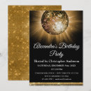 Search for disco dance birthday invitations Black