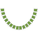 Search for green and gold bunting flags Party