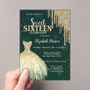 Search for acrylic sweet 16 invitations Glitter