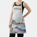 Search for ocean scene aprons For her