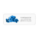 Search for blue roses return address labels Vintage