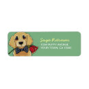 Search for golden retriever return address labels Cute