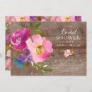 Search for rustic floral bridal shower invitations Pink