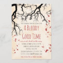 Search for blood splatter invitations Zombie undead vampire  theme