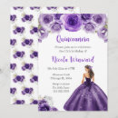 Search for dark purple quinceanera invitations Elegant