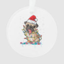 Search for pug christmas tree decorations Santa
