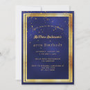 Search for blue and gold 40th birthday invitations Glam