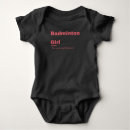 Search for badminton baby clothes Funny