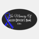 Search for fallen stickers Thin blue line