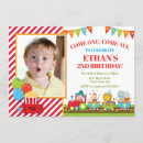 Search for circus train birthday invitations For kids
