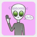 Search for friendly alien stickers Ufo