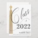 Search for white tassel graduation invitations Gold