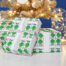 Search for four leaf clover wrapping paper Green