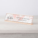 Search for marble and rose gold name plates Professional