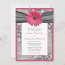 Search for pink damask wedding invitations Grey