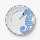 Search for seahorse paper plates Navy blue
