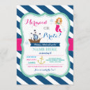 Search for mermaid and pirate birthday invitations Mermaids