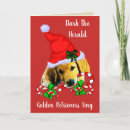 Search for cute golden retriever puppy christmas cards Xmas