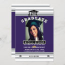 Search for purple and silver graduation invitations Graduate