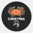 Search for funny crab stickers Santa