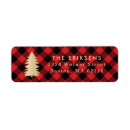 Search for red black plaid return address labels Tree