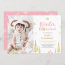 Search for winter onederland girl invitations Gold