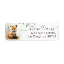 Search for woodland animal return address labels Watercolor