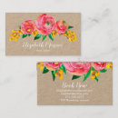 Search for watercolor flowers business cards Girly