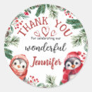 Search for penguin thank you stickers Winter wonderland