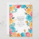 Search for yellow and turquoise wedding invitations Watercolor