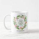Search for watercolor floral wreath mugs Elegant