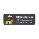 Search for new house return address labels Monogrammed