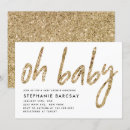 Search for glam baby shower invitations Gold glitter