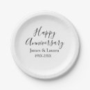 Search for happy anniversary plates Calligraphy typography elegant romantic