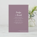 Search for plum purple wedding invitations Minimalist