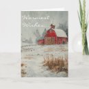 Search for country christmas cards Red barn