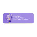 Search for purple iris return address labels Green