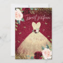 Search for red gold sweet 16 invitations Burgundy