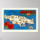 Search for old caribbean map posters Jamaica