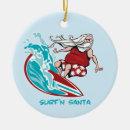Search for surfing santa christmas tree decorations Surfboard