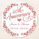 Search for 40th anniversary coasters Elegant