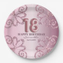 Search for 18th birthday plates Girly