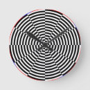 Search for black and white checkered clocks Illusion